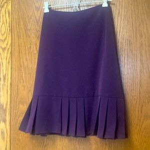 Plum Flirty Pleated Skirt